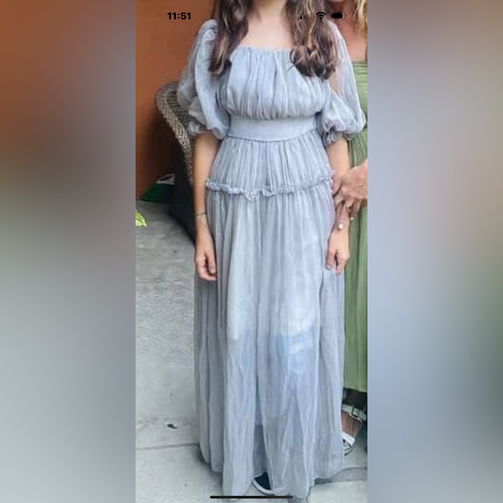 Elegant Gray Maxi Dress